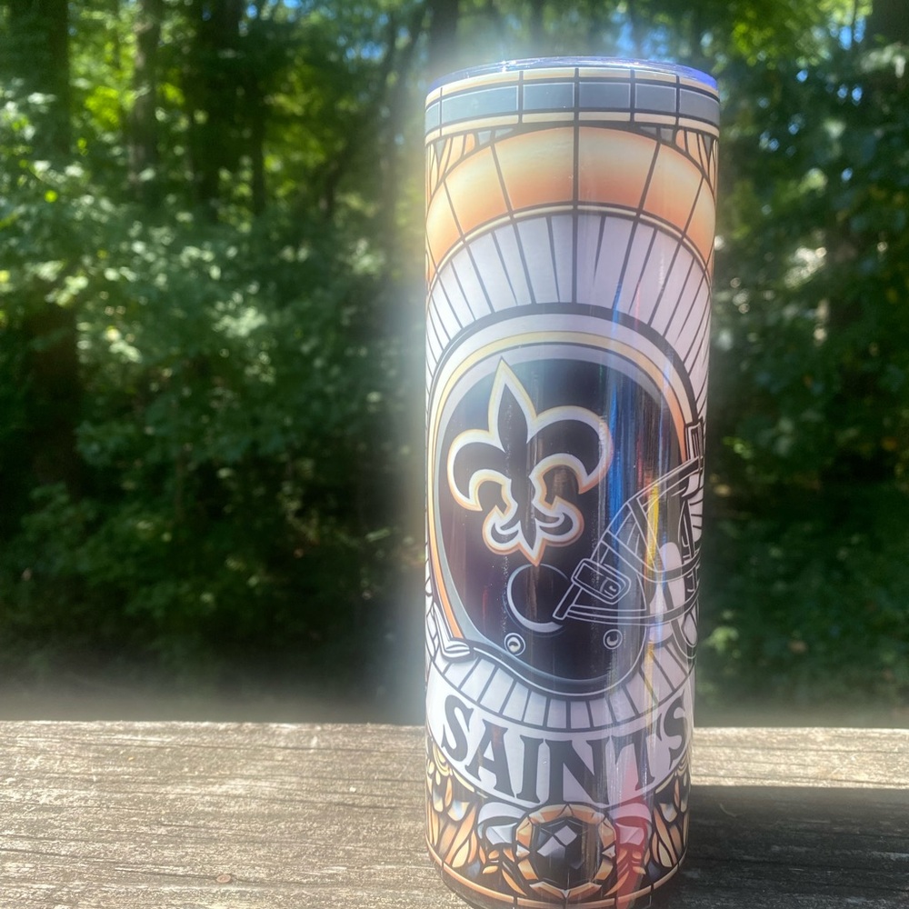 Saints Themed Tumbler